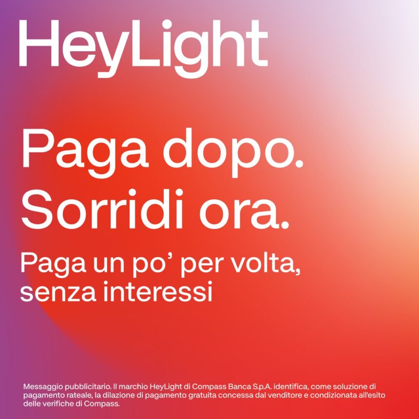 HeyLight: Pagamento a rate 0 interessi